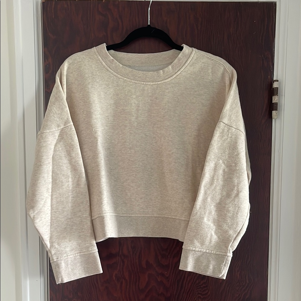 Madewell Cream Cropped Sweatshirt